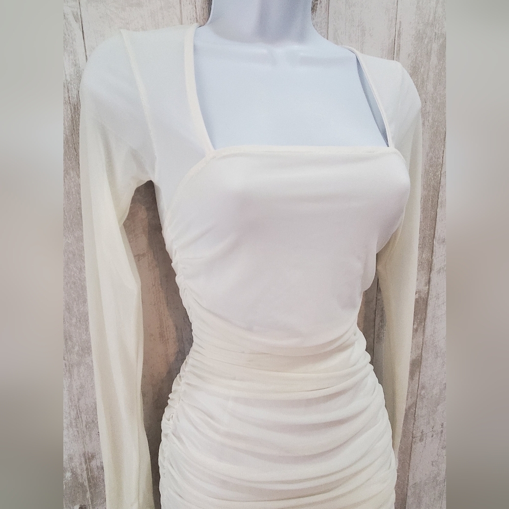 Fashion Nova Elegant White Long Sleeve Dress - Picture 8 of 11